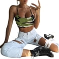 thumbnail image 1 of MESSUEN Camisole Tops for Women Camo Tops for Women Square Neckline Camisole Camouflage Tank Bustier Bra Vest Crop T-shirt Womens Summer Tops Casual Basic Tank Tops for Women Army Green M, 1 of 9
