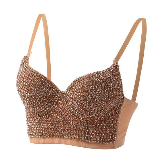 MESSUEN Camisole Tops for Women Corset Tops for Women V-neck Chemise Corset Bustier Corset Tight Fitting Corset Tank Suspender Womens Fashion Casual Summer Outfits for Women Coffee M