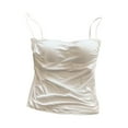 thumbnail image 1 of MESSUEN Camisole Tops for Women Crop Tops for Women Trendy Square Neckline Camisole Tank Built in Bra Strap Tanks for Woman Casua Summer Womens Dress Shirts Summer Tops for Women White One Size, 1 of 6