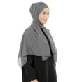 thumbnail image 1 of MESSUEN Chiffon Scarf Hijab Scarf Hair Scarf for Women Scarves for Women Silk Womens Silk Scarf Long Silk Scarf for Women Silk Scarves for Women Fashion Gray One Size, 1 of 3