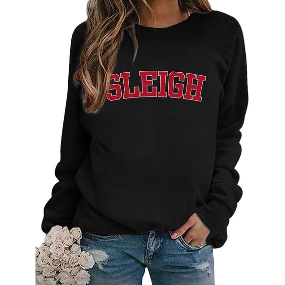 MESSUEN Christmas Sweatshirts for Women Baggy Sweatshirt for Women Thick Sweatshirts for Women Cute Fall Top Womens Tops Long Sleeve Casual Woman Long Sleeve Tops B M
