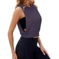 thumbnail image 1 of MESSUEN Cotton Large Armhole Tank Tops for Women - Workout Sport Athletic Yoga Running Gym Loose Crop Sleeveless Shirts Purple 2XL, 1 of 7