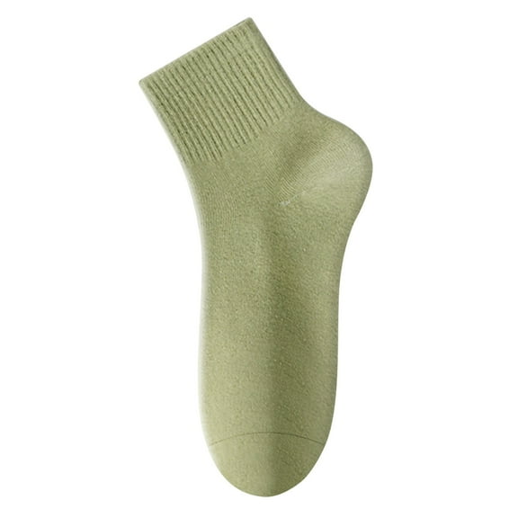 MESSUEN Cotton Socks Mid Crew Socks Hiking Socks Athletic Socks for Women Athletic Socks Women’s Socks Ladies Socks Army Green One Size