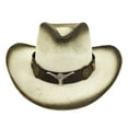 thumbnail image 1 of MESSUEN Cowboy Hat Straw Hat Wide Brim Hats for Women Hat Belt Men Cap Riding Leather Wide Women Cowboy Hat Caps Sombrero Vaquero Sun Hats for Women Uv Protection Coffee One Size, 1 of 2