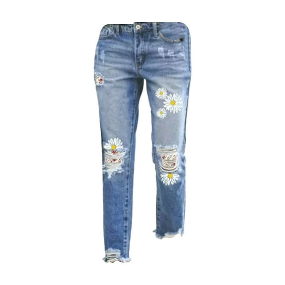 Niaviben Cropped Jeans for Women High Waisted Wide Leg Trousers for Women Ripped Jeans Baggy Taper Cropped Capris High Pants for Women Womens Casual Pants Trousers Women Red L