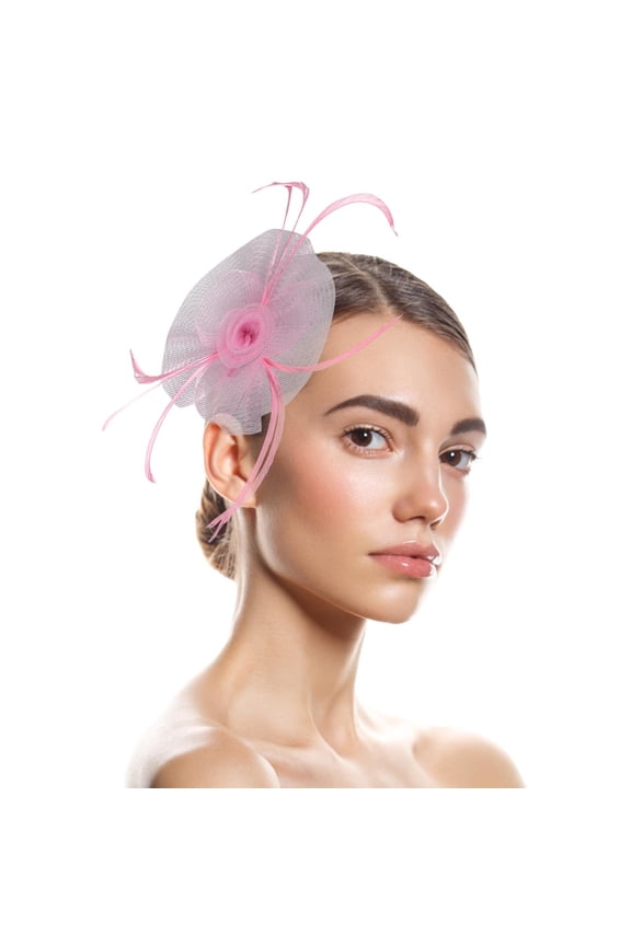 Dress Hat Headpiece for Women Fancy Hats for Women Hats Fashion Fascinators Hat Tea Party Headwear Dress Hats for Women Pink 2 One Size
