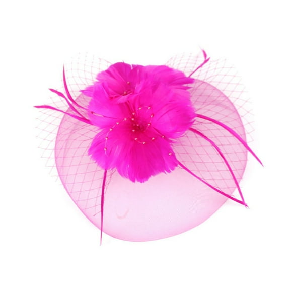 MESSUEN Dress Hat Womens Dress Hats Tea Party Headwear Ladies Hats for Church Tea Party Hats for Women Tea Hats for Women's Church Hats Hot Pink One Size