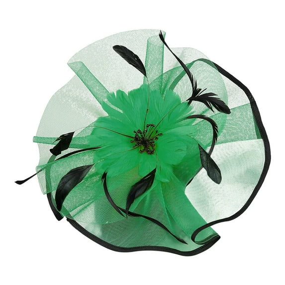 MESSUEN Dress Hat Womens Tea Party Hat Fancy Hats for Women Tea Party Hat Dress Hats for Women Girls Tea Party Hat Hair Fascinators for Women Green One Size