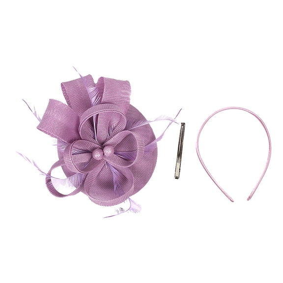 MESSUEN Fascinator Hat Tea Party Hats Tea Party Hat Fascinators Hats for Women Tea Party Tea Party Headwear Ladies Church Hats Ladies Hats for Church Purple One Size