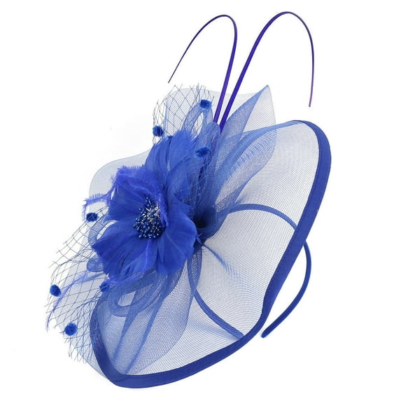 MESSUEN Fascinators Hats for Women Ladies Fascinator Hats Fascinator Hats for Women Hat for Tea Party Women Girl Hat Dress Hat Hats for Tea Party for Women Blue One Size