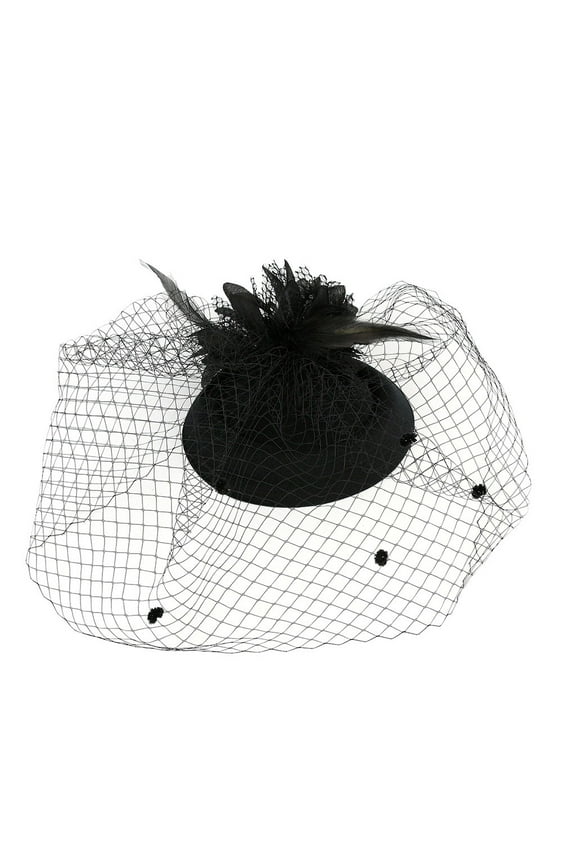 Fascinators Hats for Women Tea Party Ladies Hats for Church Fascinator Hat Headbands for Women Dress Hat Womens Church Hats Fancy Hats for Women Black One Size