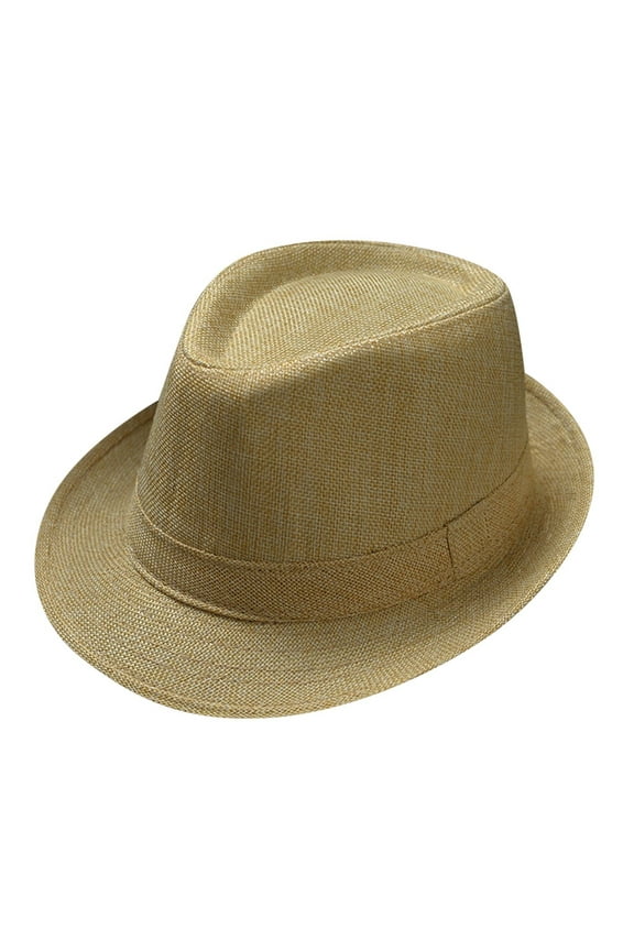 Fedoras for Men Top Hats for Men Dress Hats for Men and Women Jazz Hat Soild British Sun Hat Travel Sun Hat Mens Fedora Hats Men Sun Hat Yellow One Size