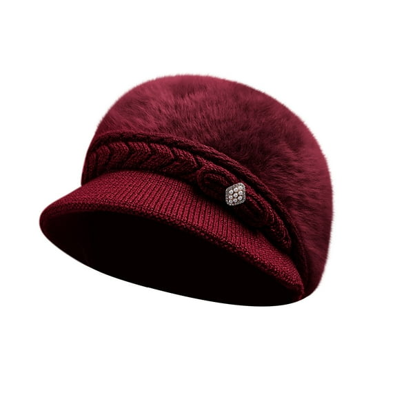 MESSUEN Fishing Hat Winter Hats for Women Thin Beanie Mens Winter Hats Funny Hats Women's Hats Womens Caps Z Red One Size