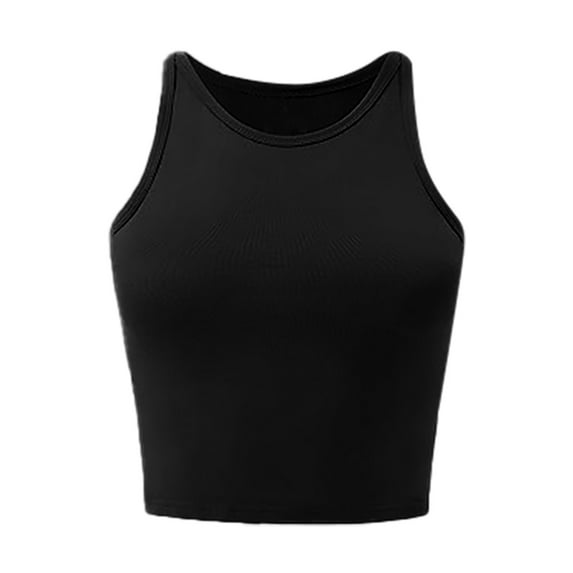 MESSUEN Fitted Tank Tops for Women Summer Tank Tops for Women Pullover Tank Going Out Summer Halter Basic Tees Casual Sleeveless Womens Summer Tops Women's Casual Slim Fit Z Black XL