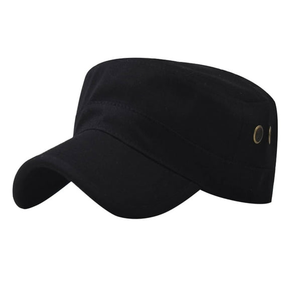 MESSUEN Flat Hat Caps for Men Summer Flat Cap Flat Hats for Men Hats for Men Flat Brim Flat Cap for Men Mens Flat Cap Black One Size