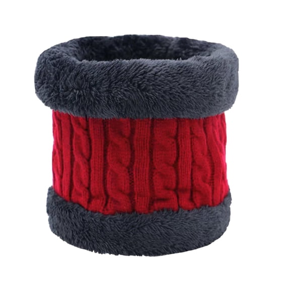 MESSUEN Fleece Neck Gaiter Thick Scarf Warm Scarf Womens Capes and Shawls Womens Scarf Womens Scarfs Poncho Sweater Women Red One Size