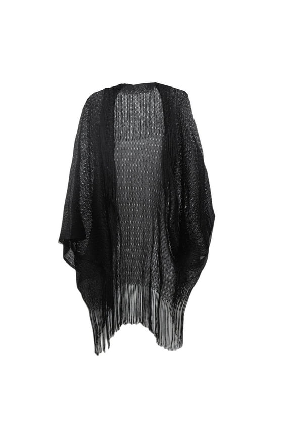Fringe Shawl Sheer Shawl Summer Shawls for Women Lightweight Fashion Scarf for Women's Fashion Scarves Women's Scarves Women's Scarf Black 2 One Size