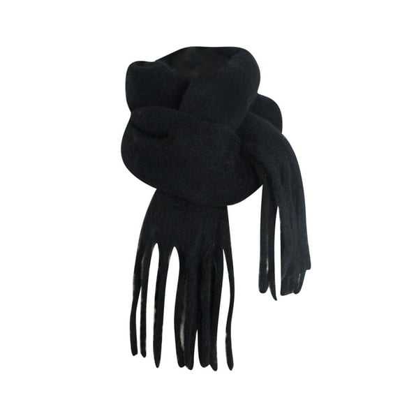 MESSUEN Fringe Shawl Thick Shawl Scarf for Women Shawl Womens Scarves Scarf Wraps for Women Knit Ponchos for Women Black One Size