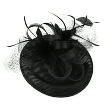 MESSUEN Girls Tea Party Hat Tea Party Hats for Women Ladies Church Hats Tea Hats for Women Womens Dress Hats Fascinators Hat Headbands for Women Black One Size