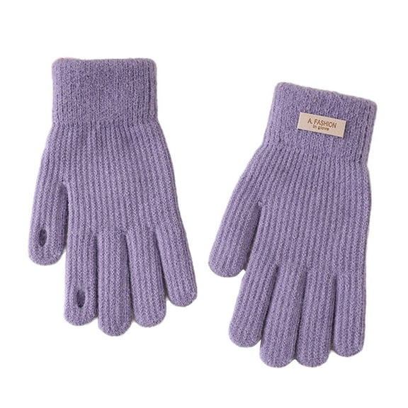 MESSUEN Gym Gloves for Women Accessories Knit Gloves Driving Men's Gloves Snow Gloves Ski Gloves Warm Gloves Cycling Gloves Cold Weather Gloves Work Gloves Workout Gloves Purple One Size
