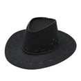 thumbnail image 1 of MESSUEN Hats for Men Fedora Hats for Men Womens Cowboy Hat Sun Hats for Women Wide Brim Men's Cowboy Hat Sun Hat for Women Sun Hat Men Black One Size, 1 of 2