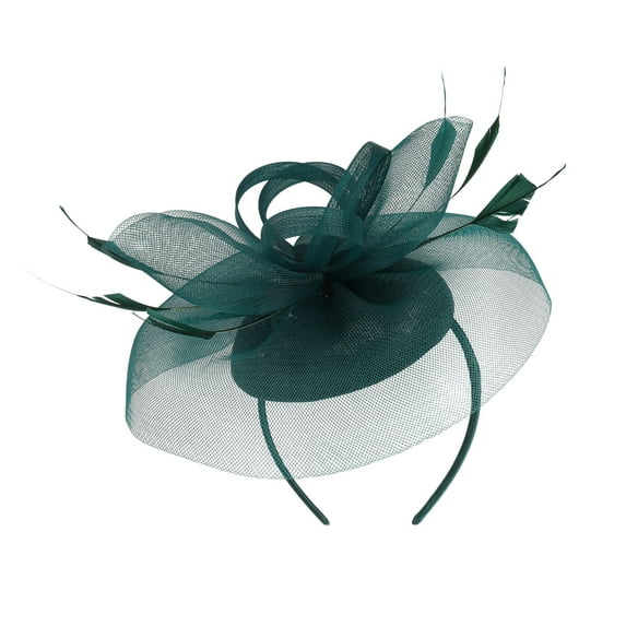 MESSUEN Headbands for Women Fascinators Hats for Women Tea Party Tea Hats for Women Tea Party Hats Women's Church Hats Ladies Fascinator Hats Church Hats for Women Army Green One Size
