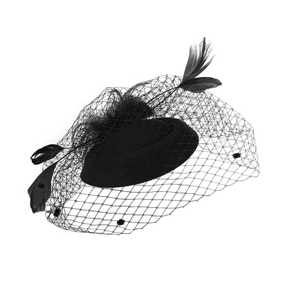 MESSUEN Headpiece for Women Fancy Hats for Women Womens Dress Hats Tea Party Headband Fascinator Hat Ladies Hats for Tea Party Hat for Tea Party Women Black One Size