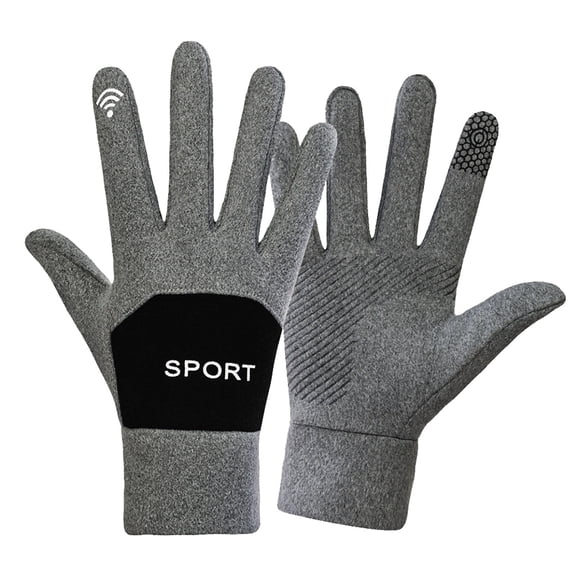 MESSUEN Hiking Gloves Cold Weather Gloves Ski Gloves Driving Women Gloves Accessories Workout Gloves Warm Gloves Thermal Gloves for Women Men's Gloves Womens Winter Gloves Gray 2 One Size
