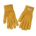 thumbnail image 1 of MESSUEN Hiking Gloves Men's Gloves Cold Weather Gloves Snow Gloves Women Gloves Exercise Gloves Ski Gloves Knit Gloves Work Gloves Driving Warm Gloves for Men Warm Gloves Yellow One Size, 1 of 6