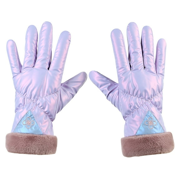 MESSUEN Hiking Gloves Ski Gloves Exercise Gloves Accessories Cold Weather Gloves Warm Gloves Cotton Gloves for Women Cycling Gloves Snow Gloves Thermal Gloves for Women Purple One Size