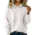 thumbnail image 1 of MESSUEN Hooded Sweater Women Baggy Sweater Thermal Sweater for Women Ladies Sweaters Winter Sweaters for Women Womens Oversized Sweater Fall Shirt White S, 1 of 4