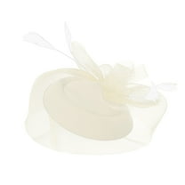 MESSUEN Ladies Fascinator Hats Girl Hat Tea Party Hat Tea Party Hats Tea Party Headwear Dress Hats for Women Fascinators Hat Beige One Size