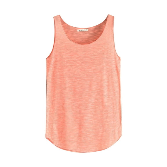 MESSUEN Ladies Tank Tops Loose Fitting Tank Tops for Women Crew Neck Camisole Bamboo Cotton Korean U Shaped Bottoming Vest Womens Tops Dressy Casual Summer Tops for Women Pink One Size