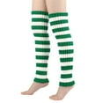 thumbnail image 1 of MESSUEN Leg Warmers Striped Leg Warmers Knitted Leg Warmers for Women Leg Warmers Womens Socks Men's Socks Woman Socks Green One Size, 1 of 5