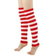 thumbnail image 1 of MESSUEN Leg Warmers Striped Leg Warmers Knitted Leg Warmers for Women Men Socks Men Cotton Leg Warmers Warm Leg Warmers Watermelon Red One Size, 1 of 4