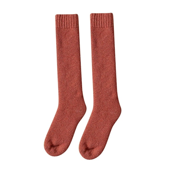 MESSUEN Long Fuzzy Socks Thick Thigh High Socks Knee High Wool Socks Women Mens Sock Women’s Socks Women Mens Socks B One Size