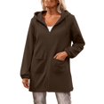 thumbnail image 1 of MESSUEN Long Hoodie Thick Sweatshirts for Women Workout Hoodies for Women Long Sleeves Tops for Women Cute Tops Lightweight Hoodies for Women Long Sleeve Tops Coffee XL, 1 of 9