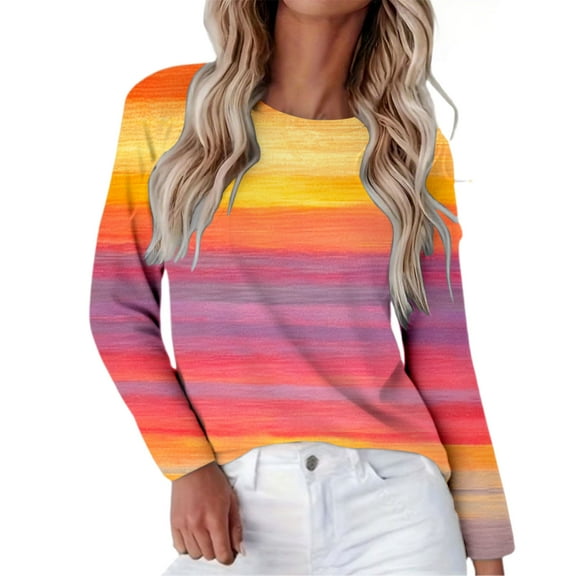 MESSUEN Long Sleeve Undershirt for Women Baggy Sweatshirt for Women Thermal Shirts for Women Long Sleeve Shirts Fall Shirts Womans Shirts Women Shirt Gold M