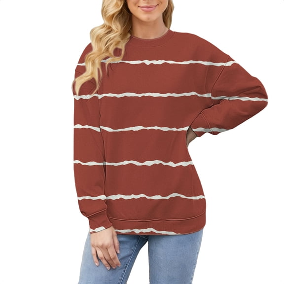 MESSUEN Long Sweatshirts for Women Long Sleeve Undershirt for Women Winter Sweatshirts for Women Sweatshirts Women Shirts Ladies Sweatshirts Cute Sweatshirts Wine L