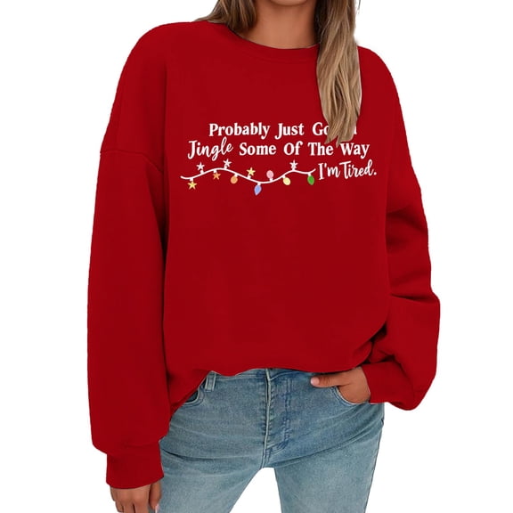 MESSUEN Long Sweatshirts for Women Thermal Long Sleeve Women Long Sweaters for Women Fall Long Sleeve Tops Shirts Women Womens Fall Blouses Women Sweatshirt Red S