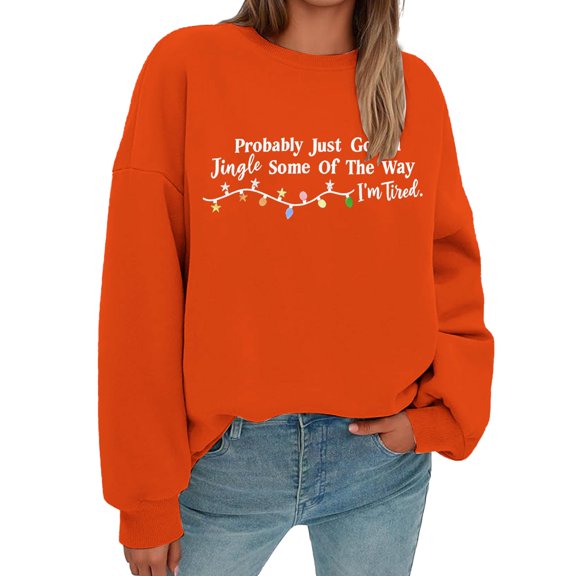 MESSUEN Long Sweatshirts for Women Thermal Long Sleeve Women Long Sweaters for Women Long Sleeve Shirt Women Tops Zip Up Sweatshirt Orange 3XL
