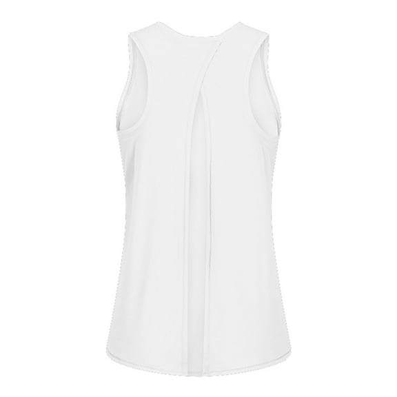 MESSUEN Loose Workout Tops for Women Backless Tank Tops for Women Crew Neck Raglan Open Back Workout Tie Back Tank Muscle Shirts Ladies Tops and Blouses Basics Womens Tank Tops White XL