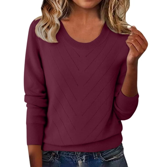 MESSUEN Pull Over Sweaters Womens Winter Sweaters for Women Long Sleeve Undershirt for Women Fall Womens Tops Women’s Tops Top Long Sleeve Red 2XL