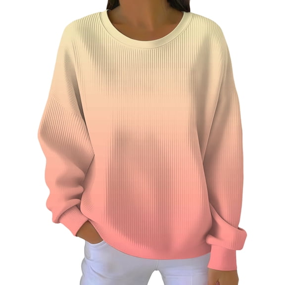 MESSUEN Pullover Sweatshirts for Women Comfort Sweatshirt Thermal Long Sleeve Women Fall Long Sleeve Tops Long Sweatshirts for Women Sweatshirt Multi-color L