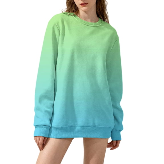 MESSUEN Pullover Sweatshirts for Women Long Sweatshirts for Women Thick Sweatshirts for Women Womens Zip Up Sweatshirt Womens Sweat Shirts Womens Sweatshirts Trendy Light Green L