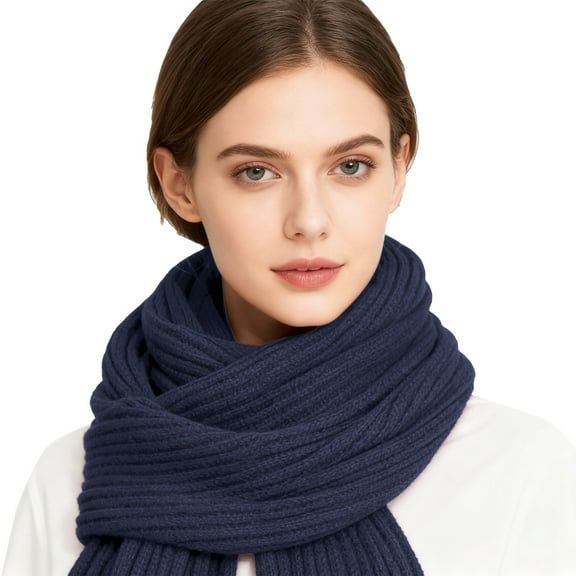 MESSUEN Scarf for Women Warm Scarf Knit Scarf Bufandas Para Mujer Women's Scarves Women Scarves for Women Z Navy One Size