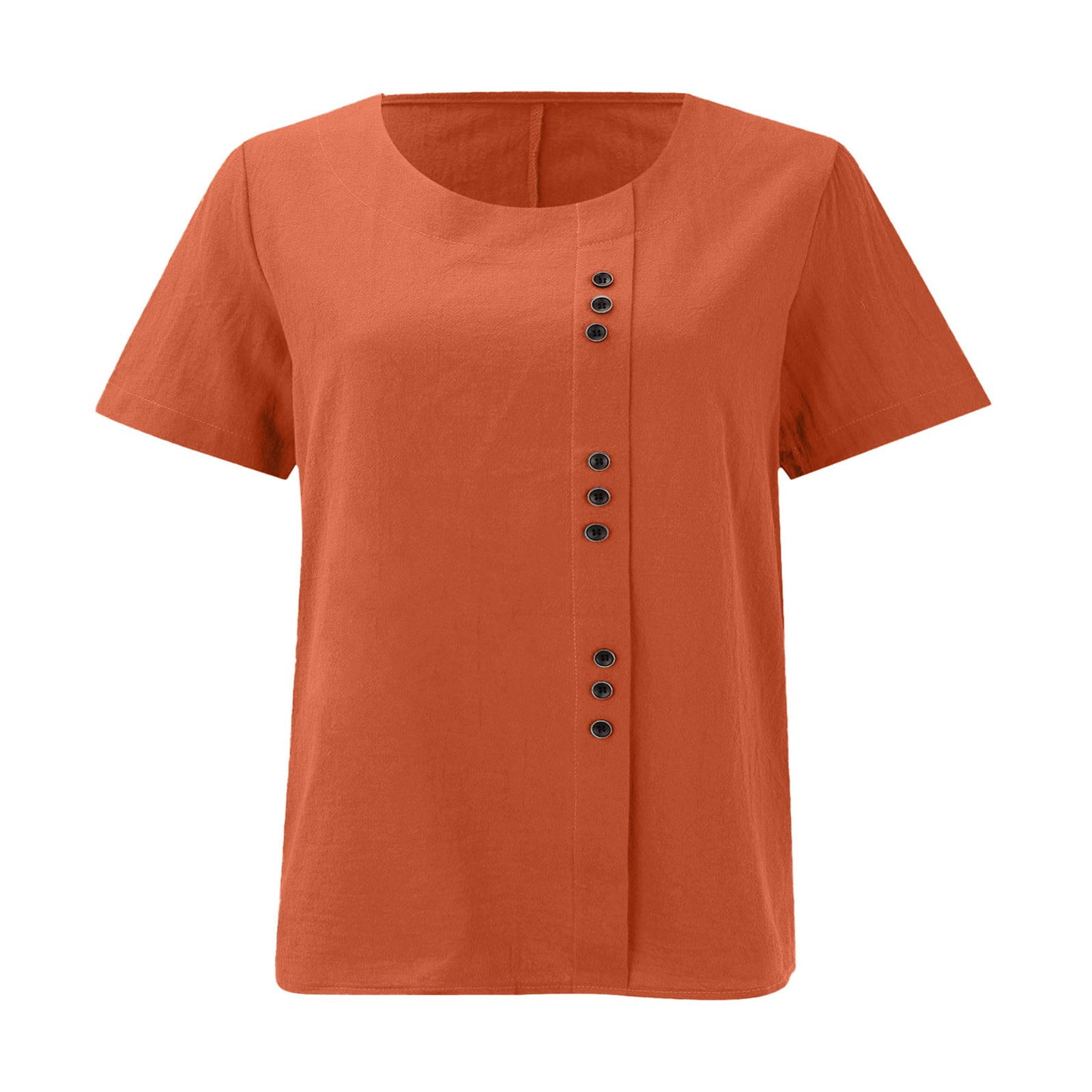 MESSUEN Short Sleeve Work Tops Going Out Linen Shirts for Women ...