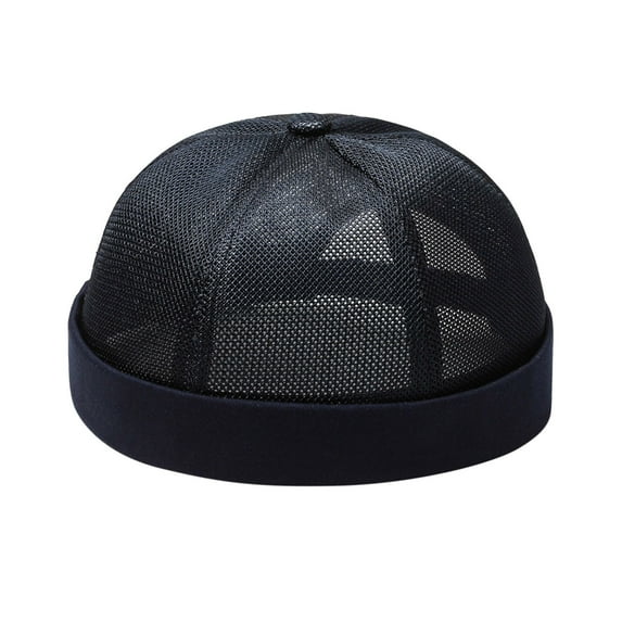MESSUEN Skull Cap Brimless Caps for Men Beanie for Men Beanie Hat Brimless Hats No Brim Hats for Women Beanies Hats Men Navy One Size