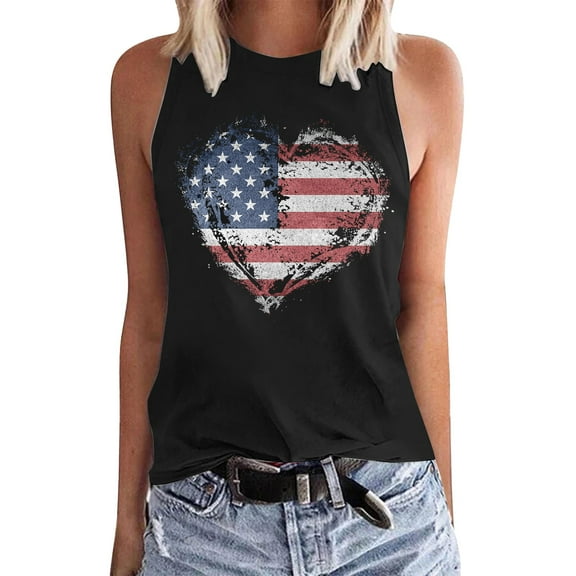 MESSUEN No Sleeve Tops for Women Womens 4th of July Tops Crew Neck Raglan Gradient Coconut Tree Tank V Neck Button Down Shirt Women's Summer Tops Women's Blouses Dressy Casual Black 3XL
