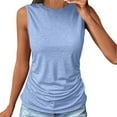 thumbnail image 1 of MESSUEN Sleeveless Tops Loose Fitting Tops for Women Crew Neck Raglan Tank for Solid Color Blouses Crewneck Loose Fit Soft Fashion 2024 Shirts Women Tops Dressy Shirts for Women Light Blue XL, 1 of 9